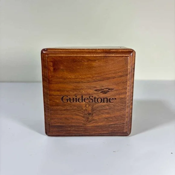 Vintage Boxed Gimbaled Brass Compass Engraved With Psalm 32:8 Guidestone - Picture 4 of 6